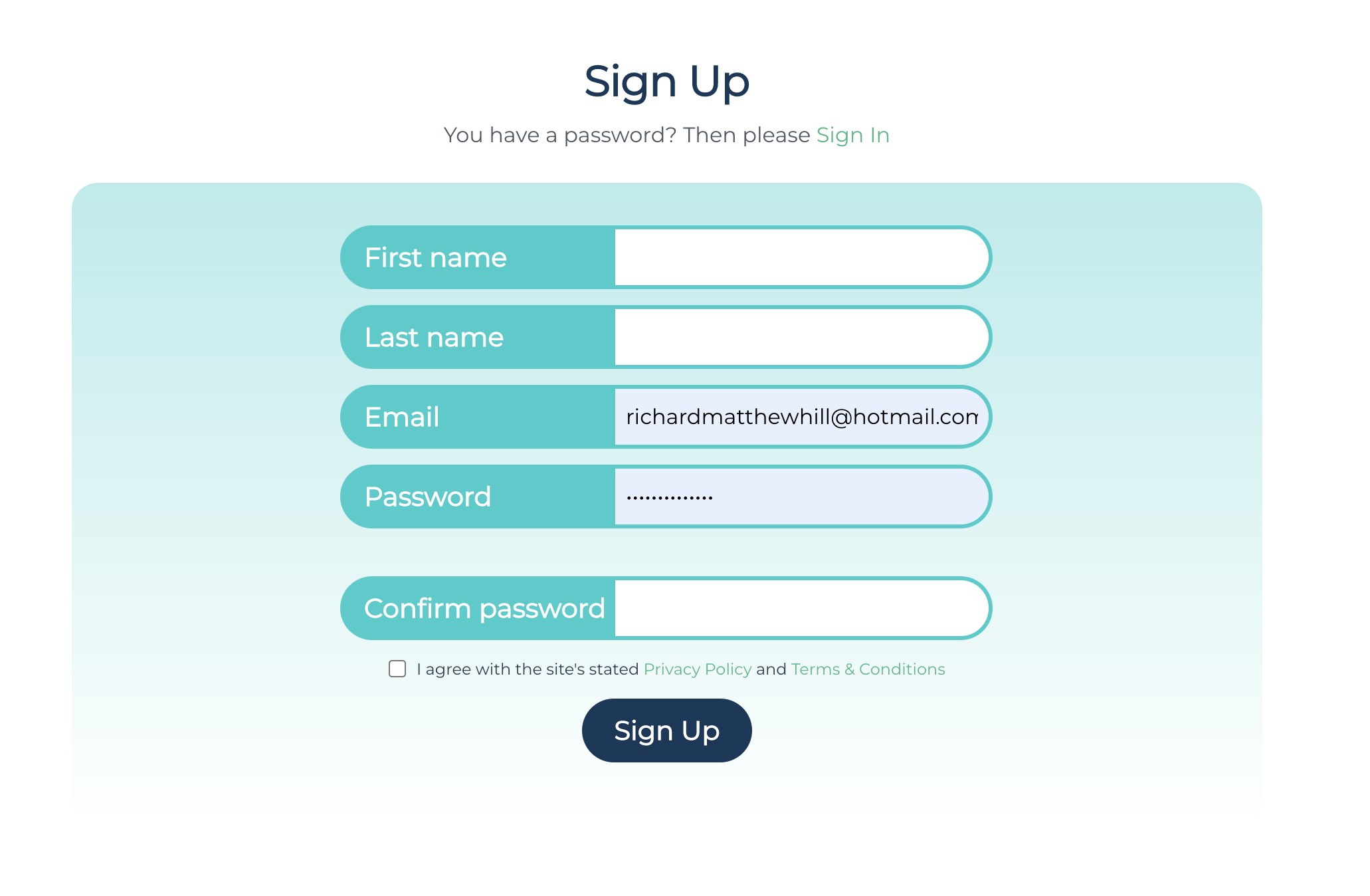 signup
